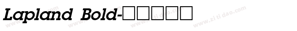 Lapland Bold字体转换